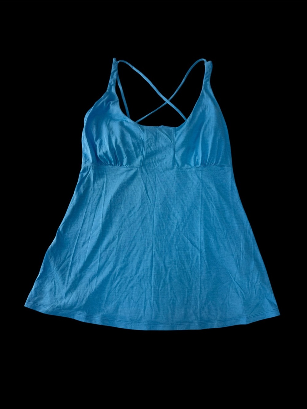 Women’s Blue Crisscross Tank Top